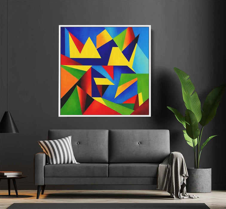 Cubist Oil Birds of Paradise #001 - Kanvah