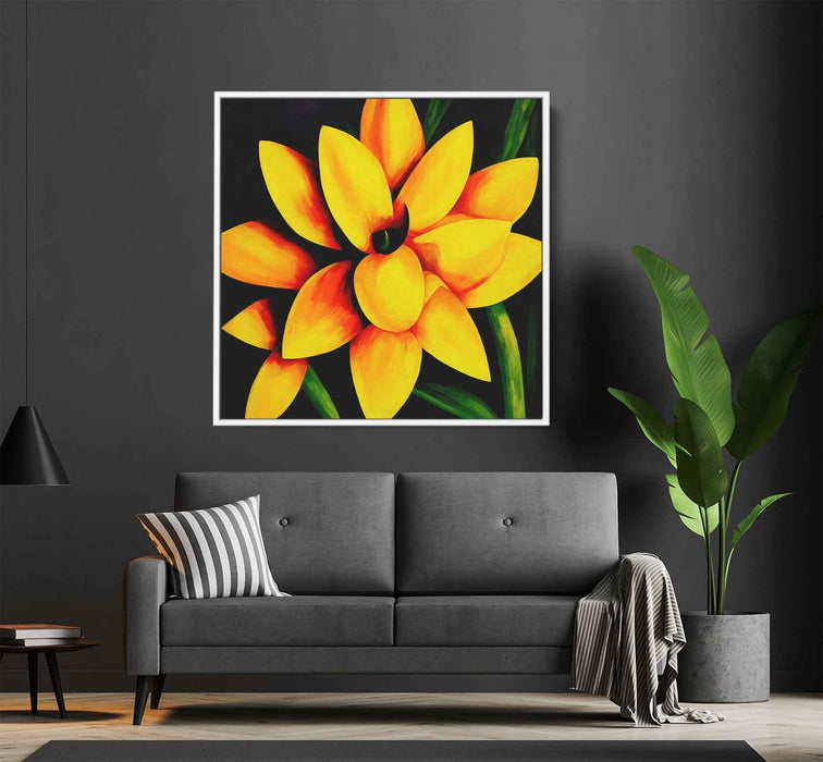 Cubist Oil Daffodils #001 - Kanvah