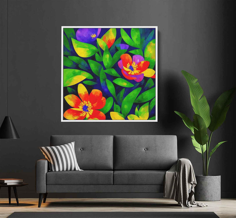 Cubist Oil Wild Flowers #001 - Kanvah