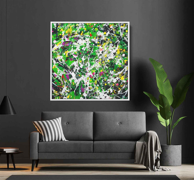 Green Abstract Splatter #007 - Kanvah