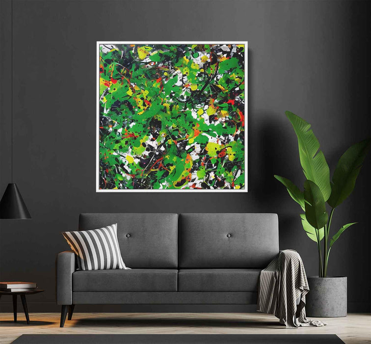 Green Abstract Splatter #015 - Kanvah