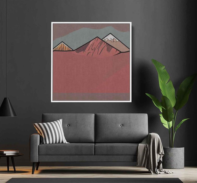 Line Art Desert Mountains #009 - Kanvah