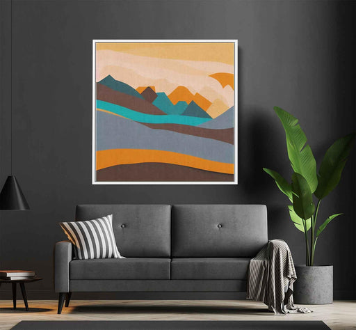 Line Art Desert Mountains #017 - Kanvah