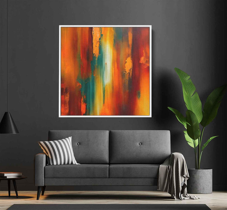 Orange Abstract Print #031 - Kanvah