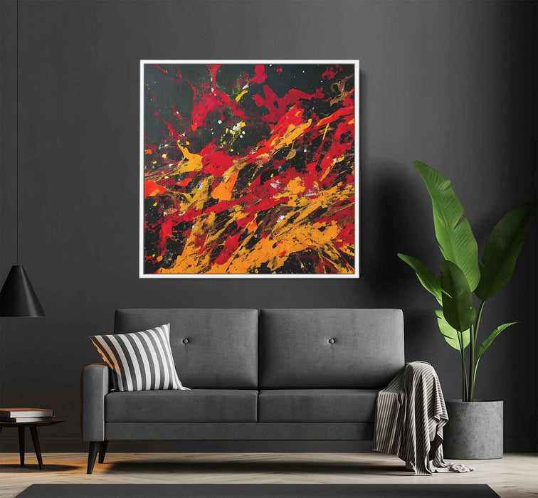 Orange Abstract Splatter #013 - Kanvah