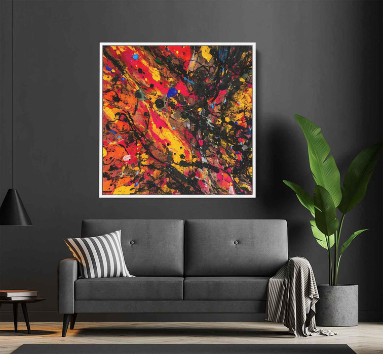 Orange Abstract Splatter #023 - Kanvah