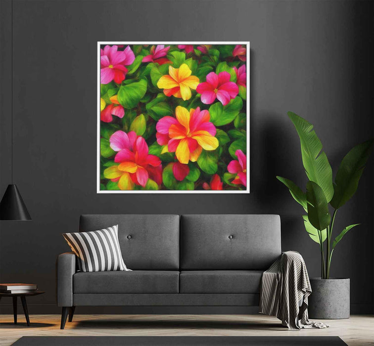 Realistic Oil Tropical Flowers #001 - Kanvah