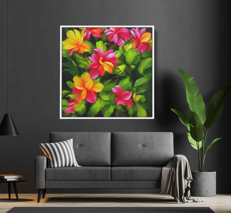 Realistic Oil Tropical Flowers #003 - Kanvah