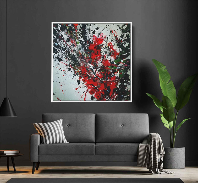 Red Abstract Splatter #011 - Kanvah