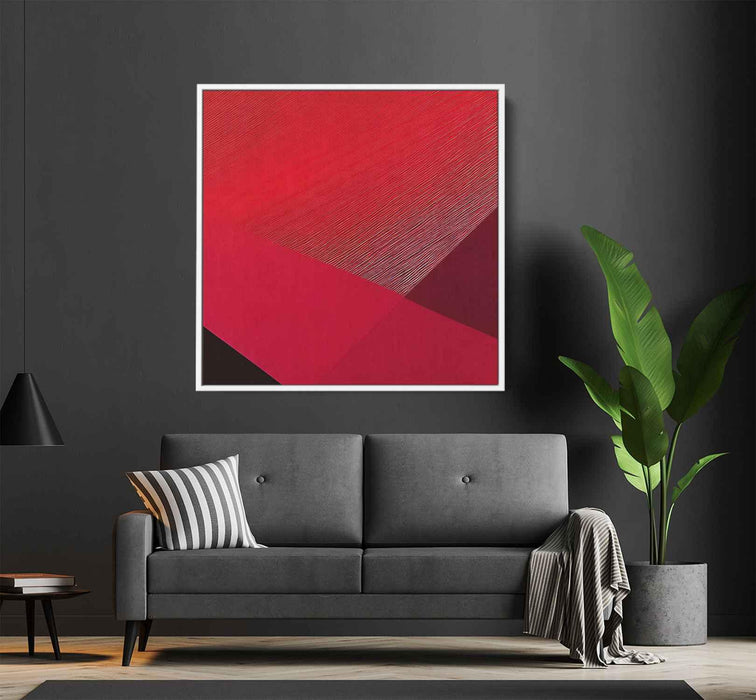 Red Geometric Abstract #003 - Kanvah