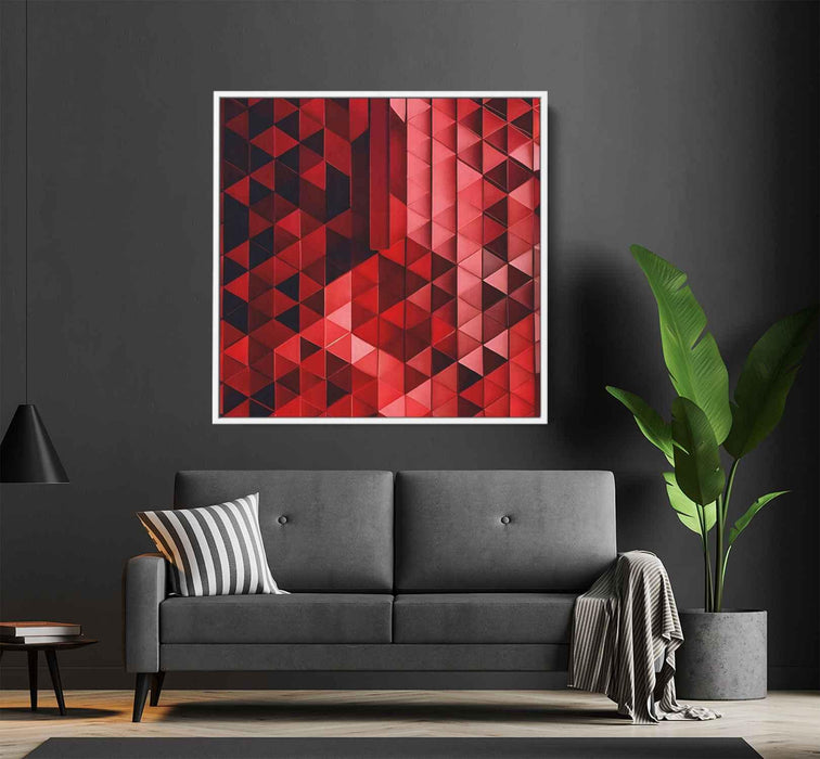 Red Geometric Abstract #007 - Kanvah