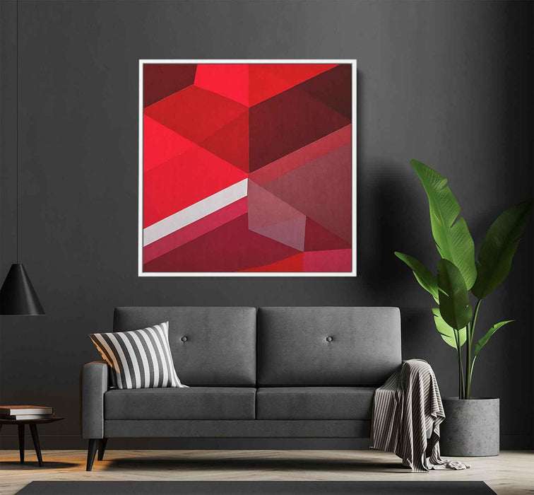 Red Geometric Abstract #025 - Kanvah