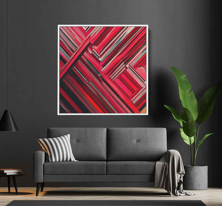 Red Geometric Abstract #027 - Kanvah