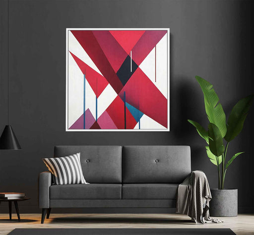 Red Geometric Abstract #029 - Kanvah