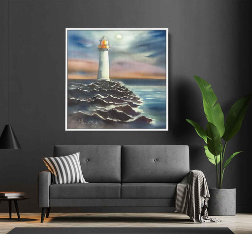 Watercolor Lighthouse #043 - Kanvah