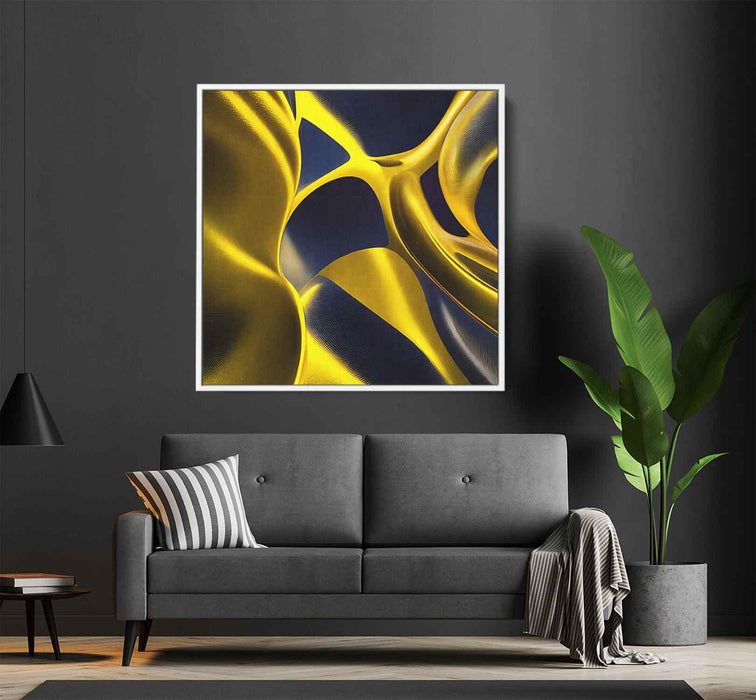 Yellow Abstract Print #047 - Kanvah