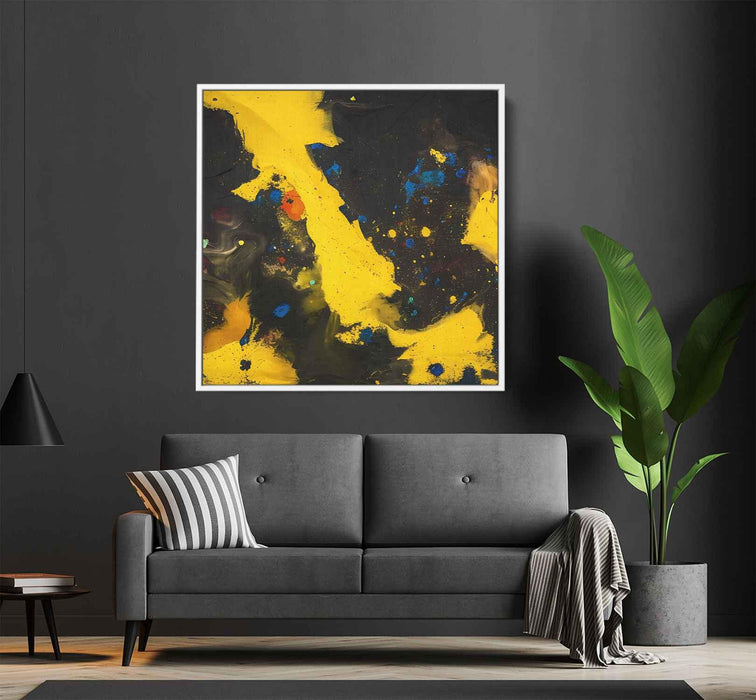 Yellow Abstract Splatter #013 - Kanvah