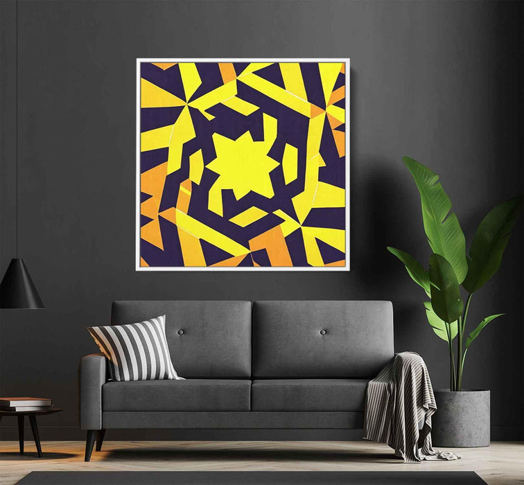 Yellow Geometric Abstract #005 - Kanvah