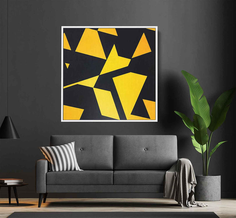 Yellow Geometric Abstract #013 - Kanvah