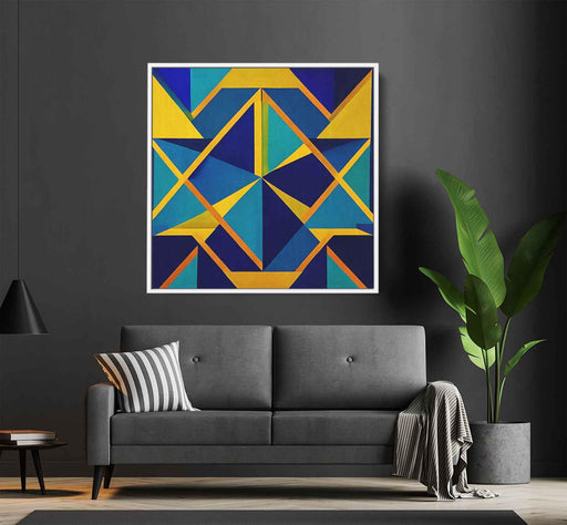 Yellow Geometric Abstract #021 - Kanvah