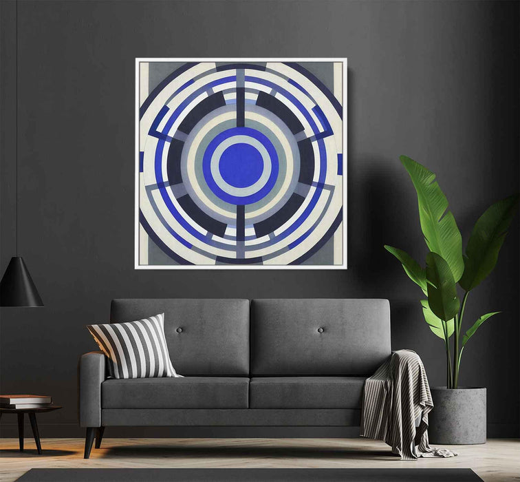 Blue Bauhaus Circles #009 - Kanvah