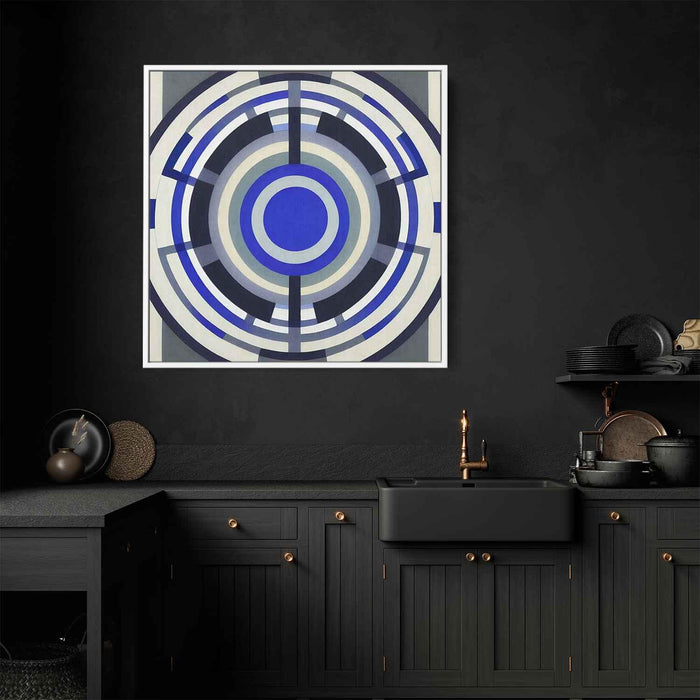 Blue Bauhaus Circles #009 - Kanvah