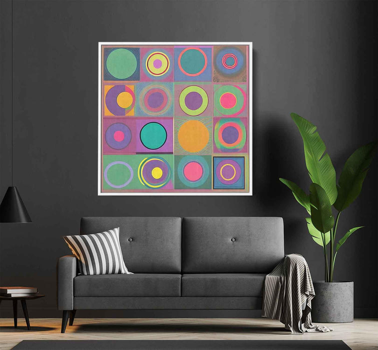 Pastel Bauhaus Circles #003 - Kanvah