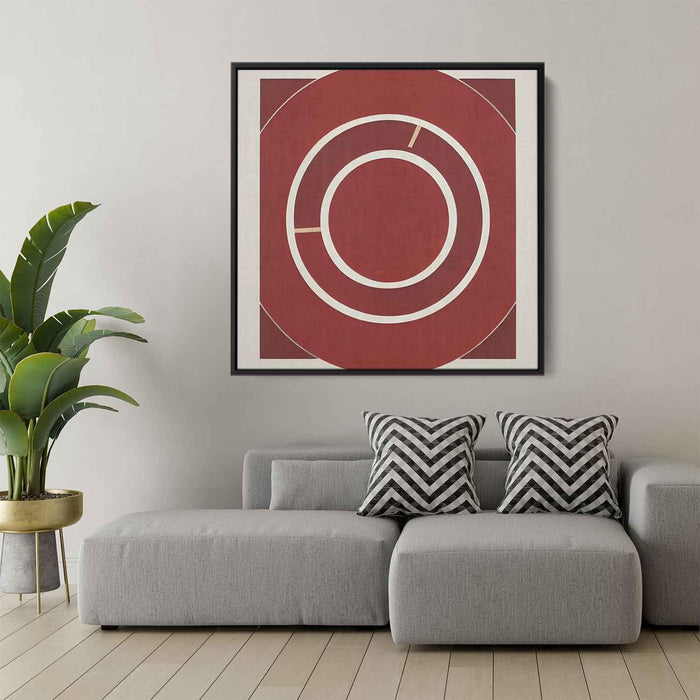 Red Bauhaus Circles #001 - Kanvah