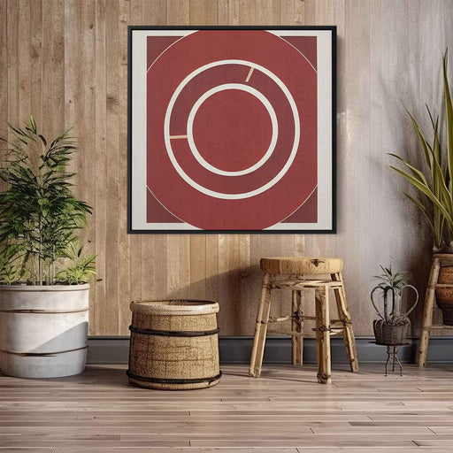 Red Bauhaus Circles #001 - Kanvah