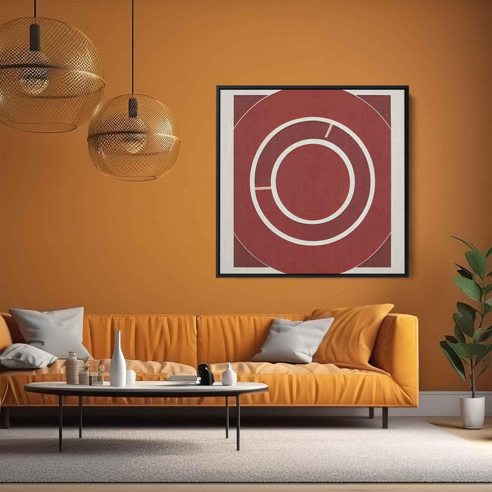 Red Bauhaus Circles #001 - Kanvah