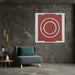 Red Bauhaus Circles #001 - Kanvah