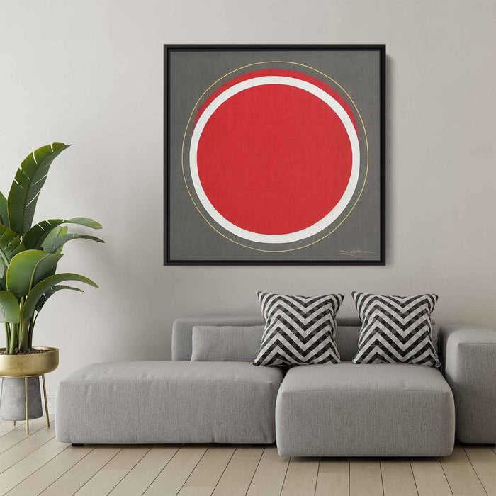 Red Bauhaus Circles #004 - Kanvah