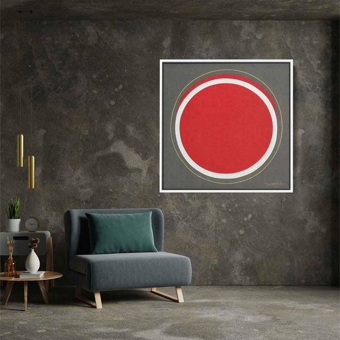 Red Bauhaus Circles #004 - Kanvah