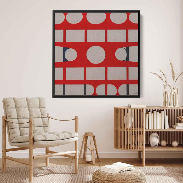 Red Bauhaus Circles #005 - Kanvah