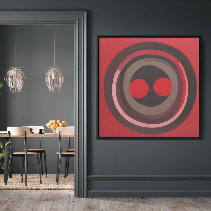 Red Bauhaus Circles #007 - Kanvah