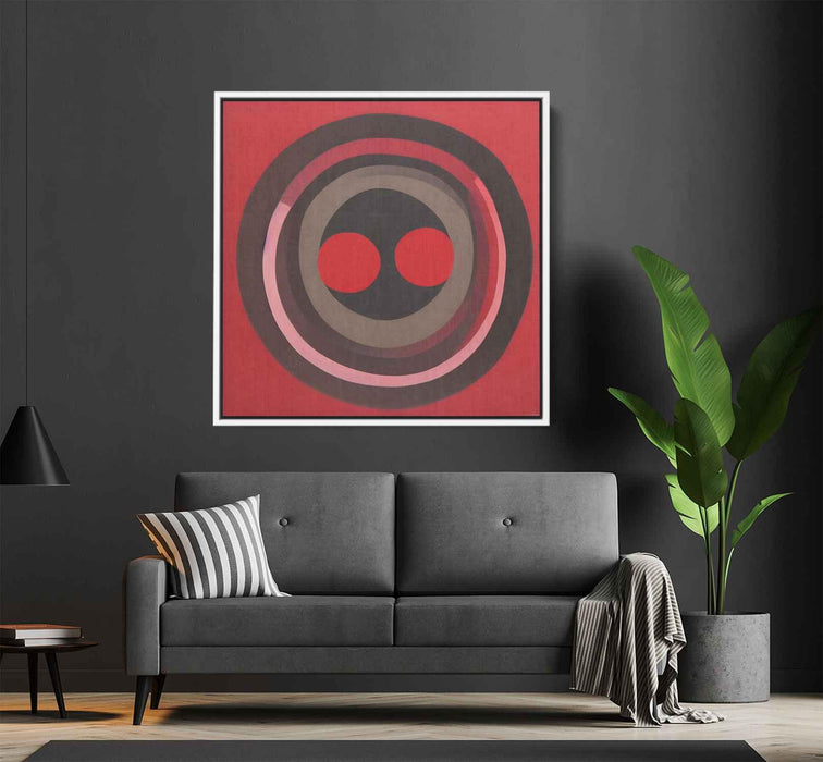 Red Bauhaus Circles #007 - Kanvah