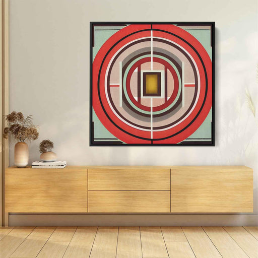 Red Bauhaus Circles #008 - Kanvah