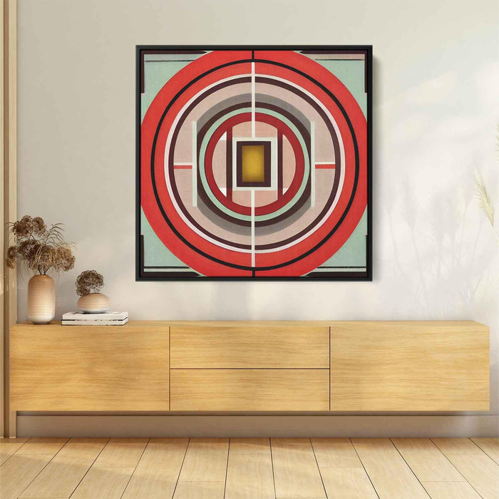 Red Bauhaus Circles #008 - Kanvah