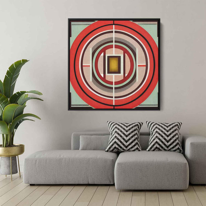 Red Bauhaus Circles #008 - Kanvah