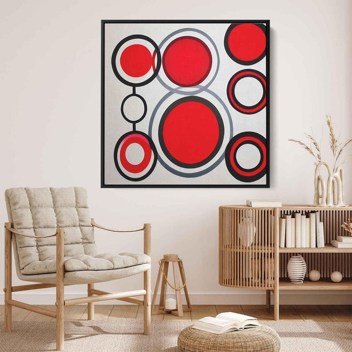 Red Bauhaus Circles #009 - Kanvah