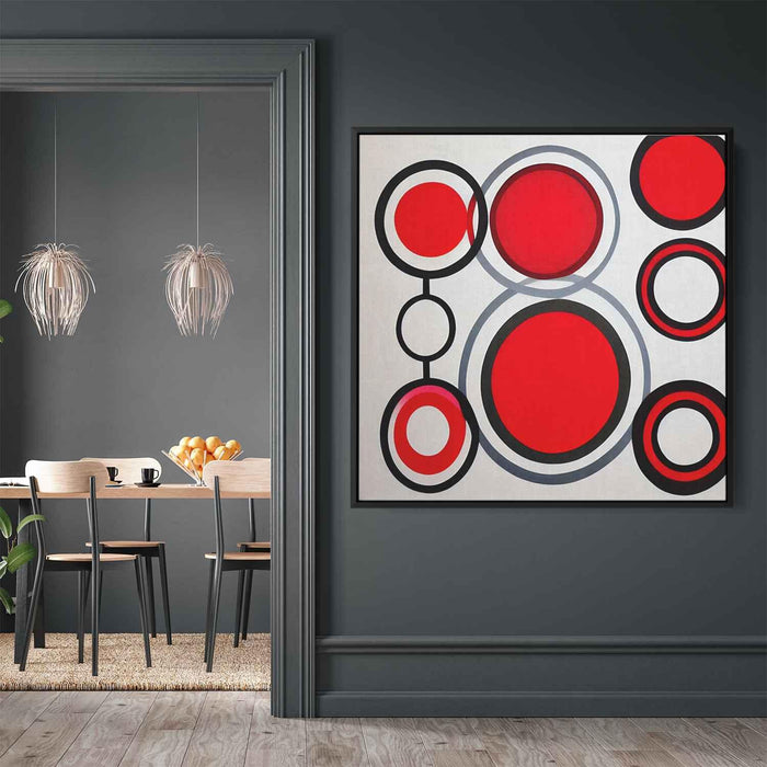 Red Bauhaus Circles #009 - Kanvah