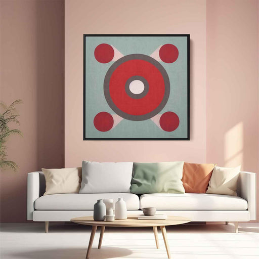 Red Bauhaus Circles #010 - Kanvah