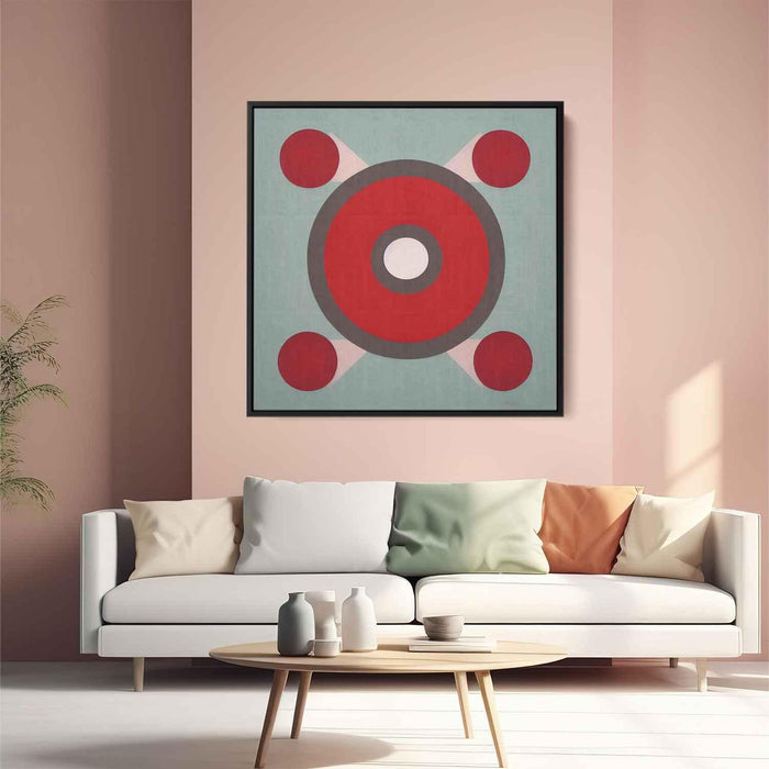 Red Bauhaus Circles #010 - Kanvah