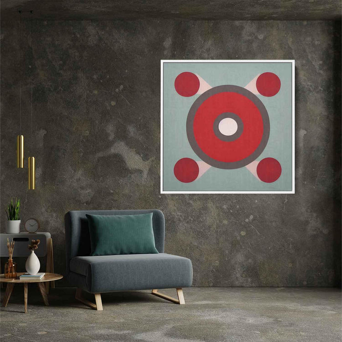 Red Bauhaus Circles #010 - Kanvah