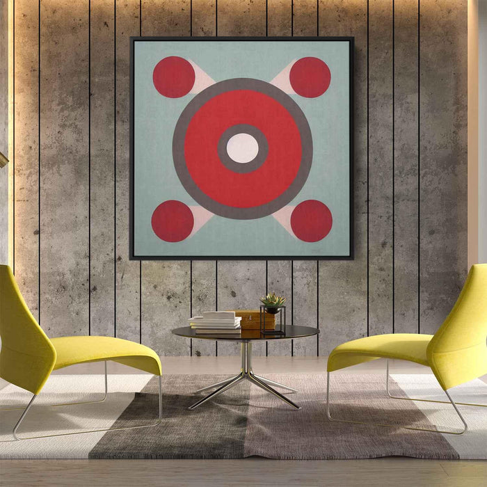 Red Bauhaus Circles #010 - Kanvah