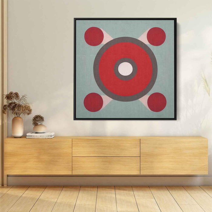 Red Bauhaus Circles #010 - Kanvah