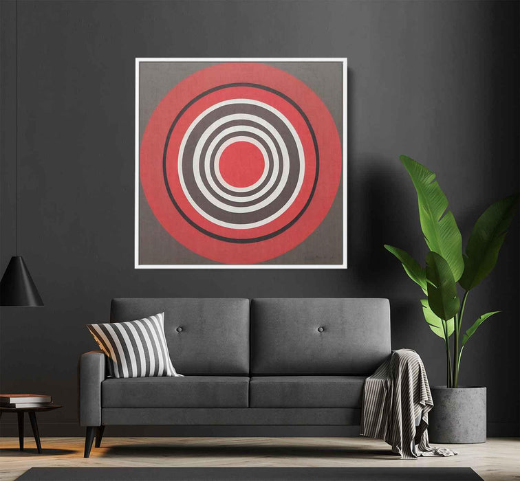 Red Bauhaus Circles #011 - Kanvah