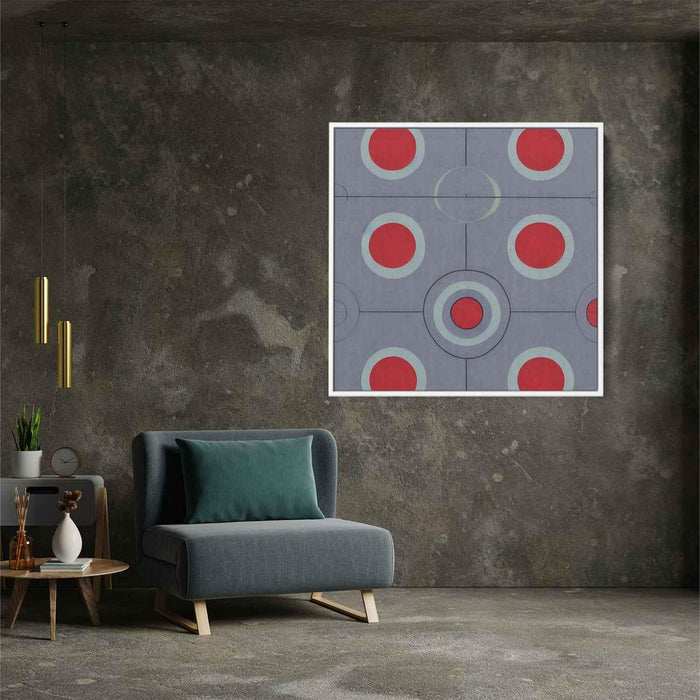 Red Bauhaus Circles #012 - Kanvah