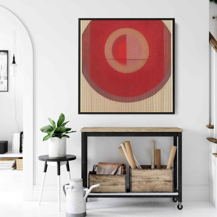 Red Bauhaus Circles #013 - Kanvah