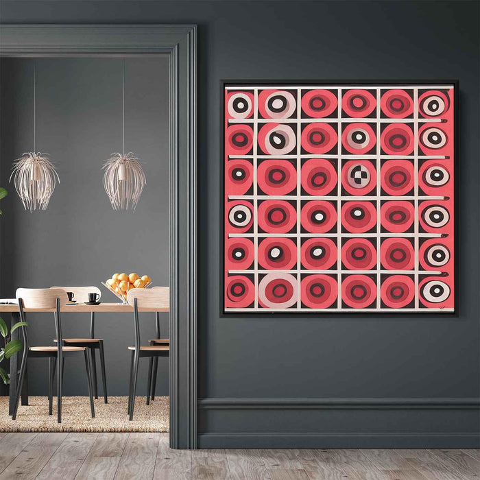 Red Bauhaus Circles #015 - Kanvah